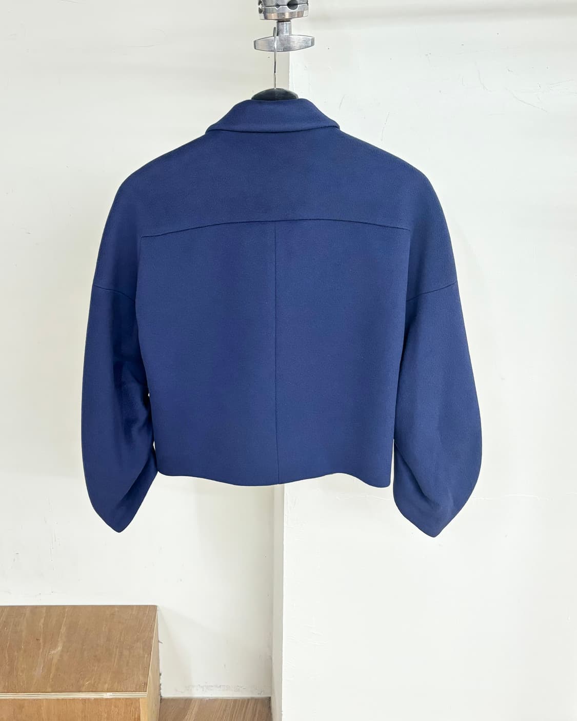 발렌티노 딥 블루 더블 레이어 울 캐시미어 숏 자켓 상품이미지6