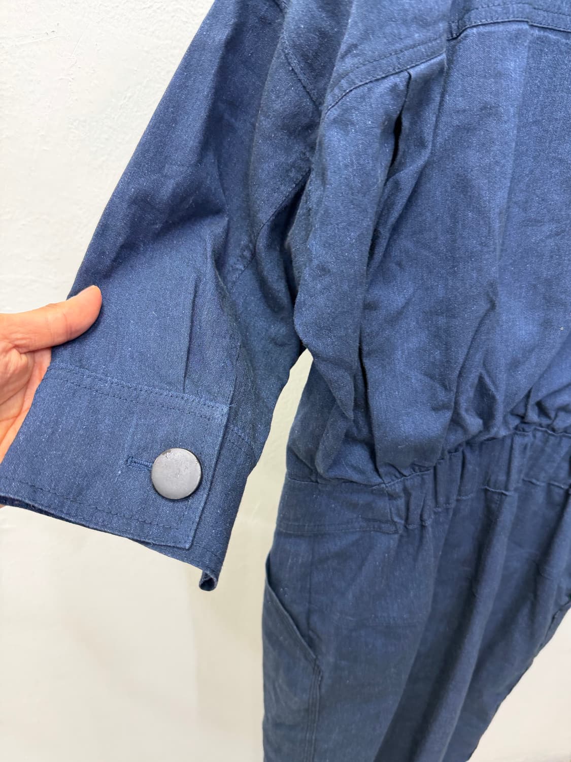 정품) TIME 타임 한섬 린넨 데님 원피스 82 상품이미지6