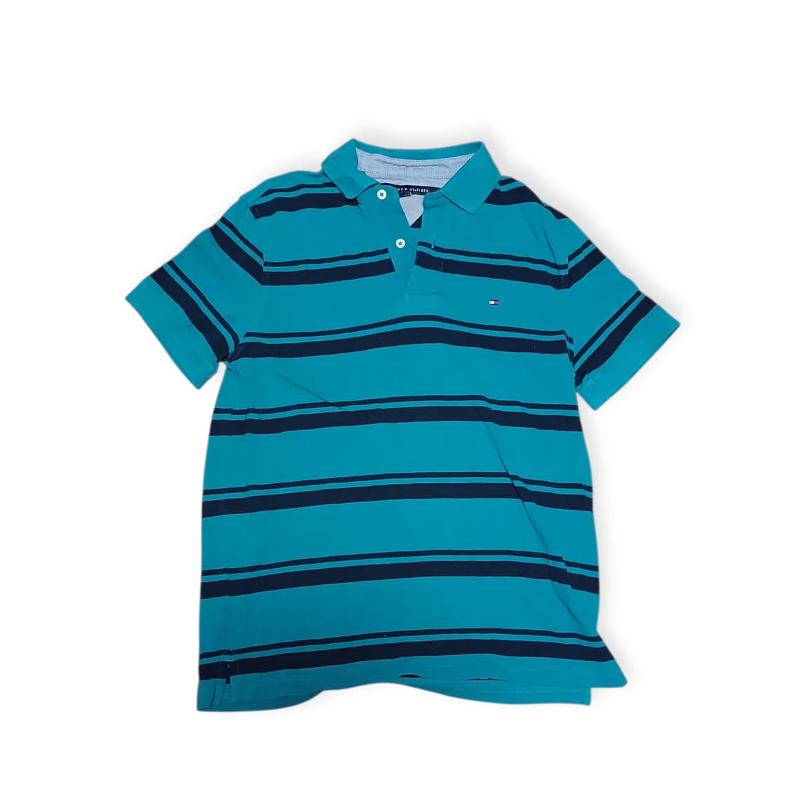 타미 청록 스트라이프 반팔티셔츠  상품이미지1