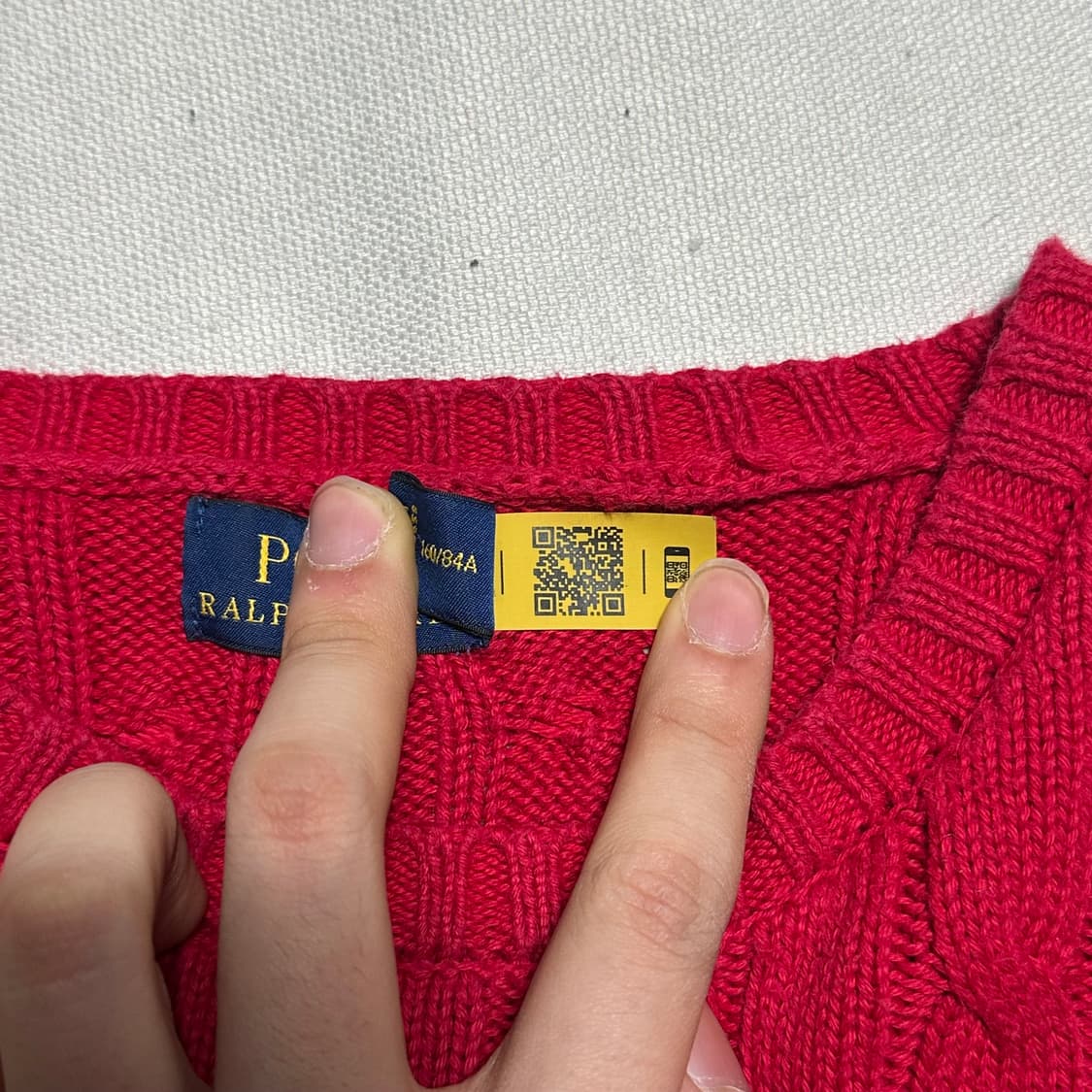 S 폴로랄프로렌 레드 케이블 니트 상품이미지5