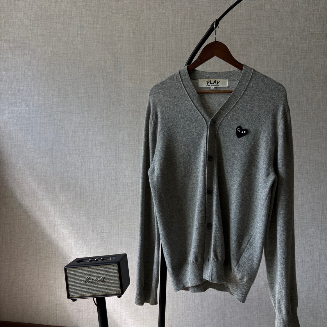 꼼데가르송 블랙 와펜 그레이 울 가디건 상품이미지5