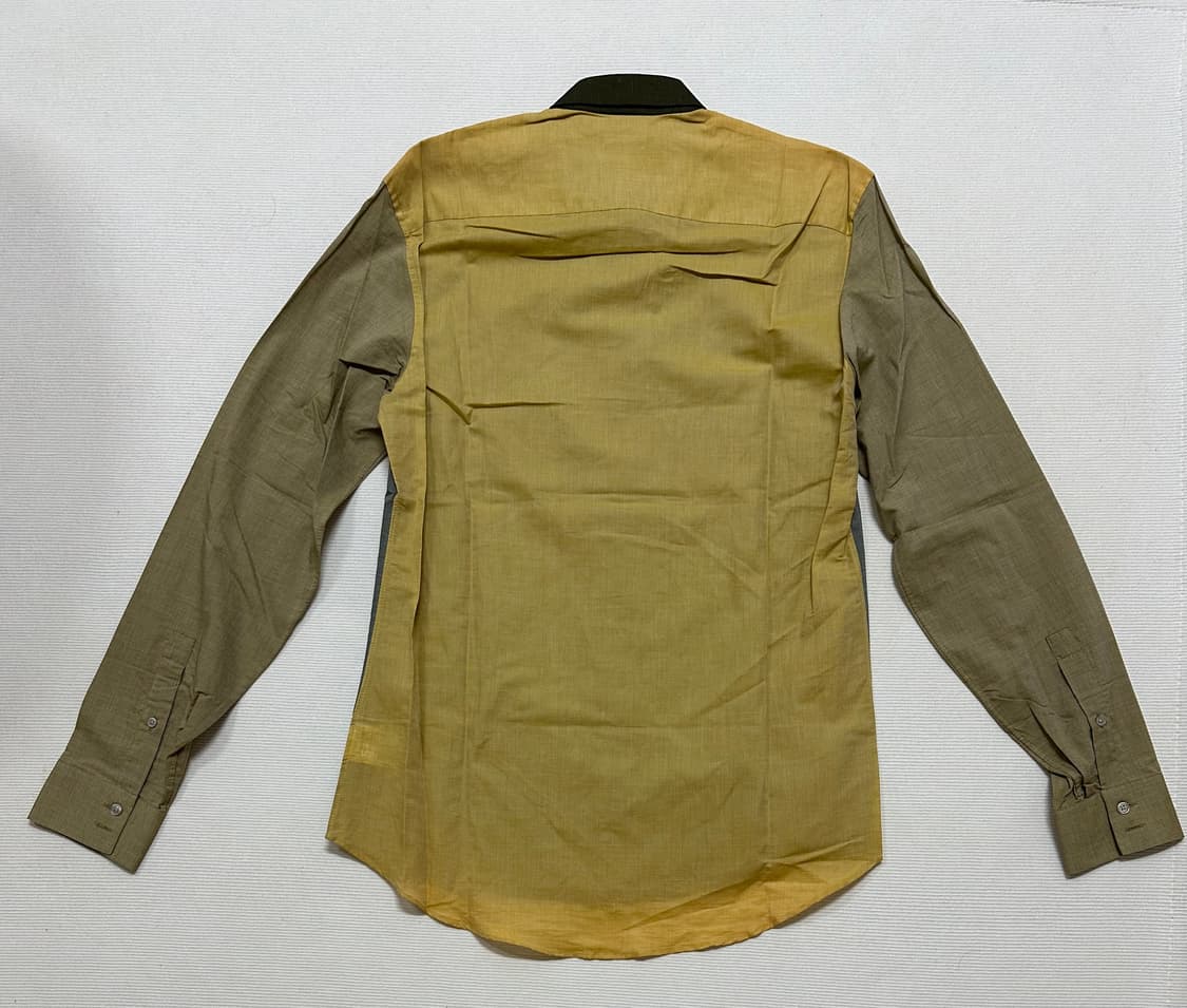 겐조(KENZO) 머스터드 투톤 컬러 블록 슬림핏 셔츠 100 상품이미지2