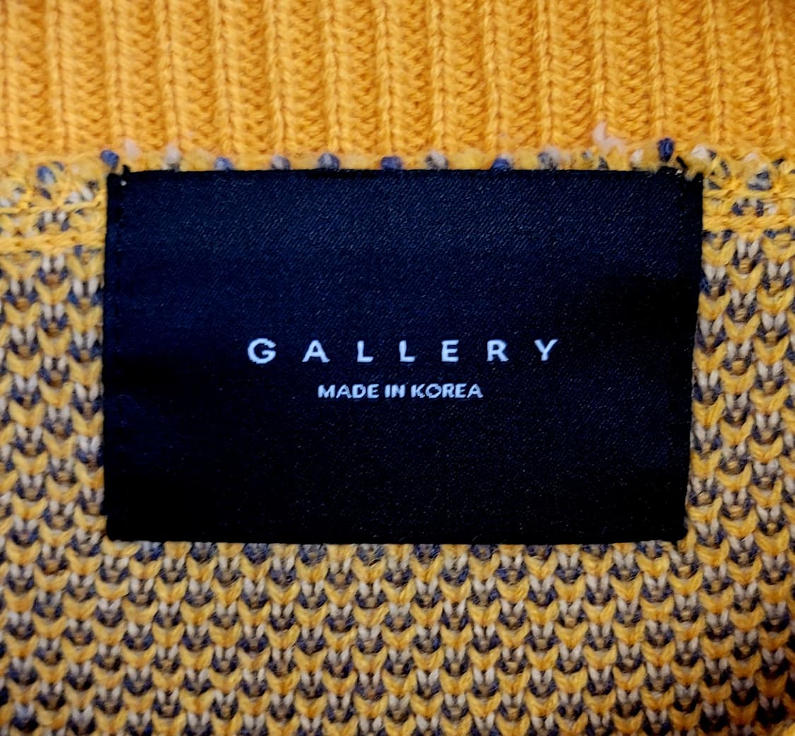 갤러리(GALLERY) 비비드 자가드 체크패턴 루즈핏 니트티셔츠 판매 상품이미지5