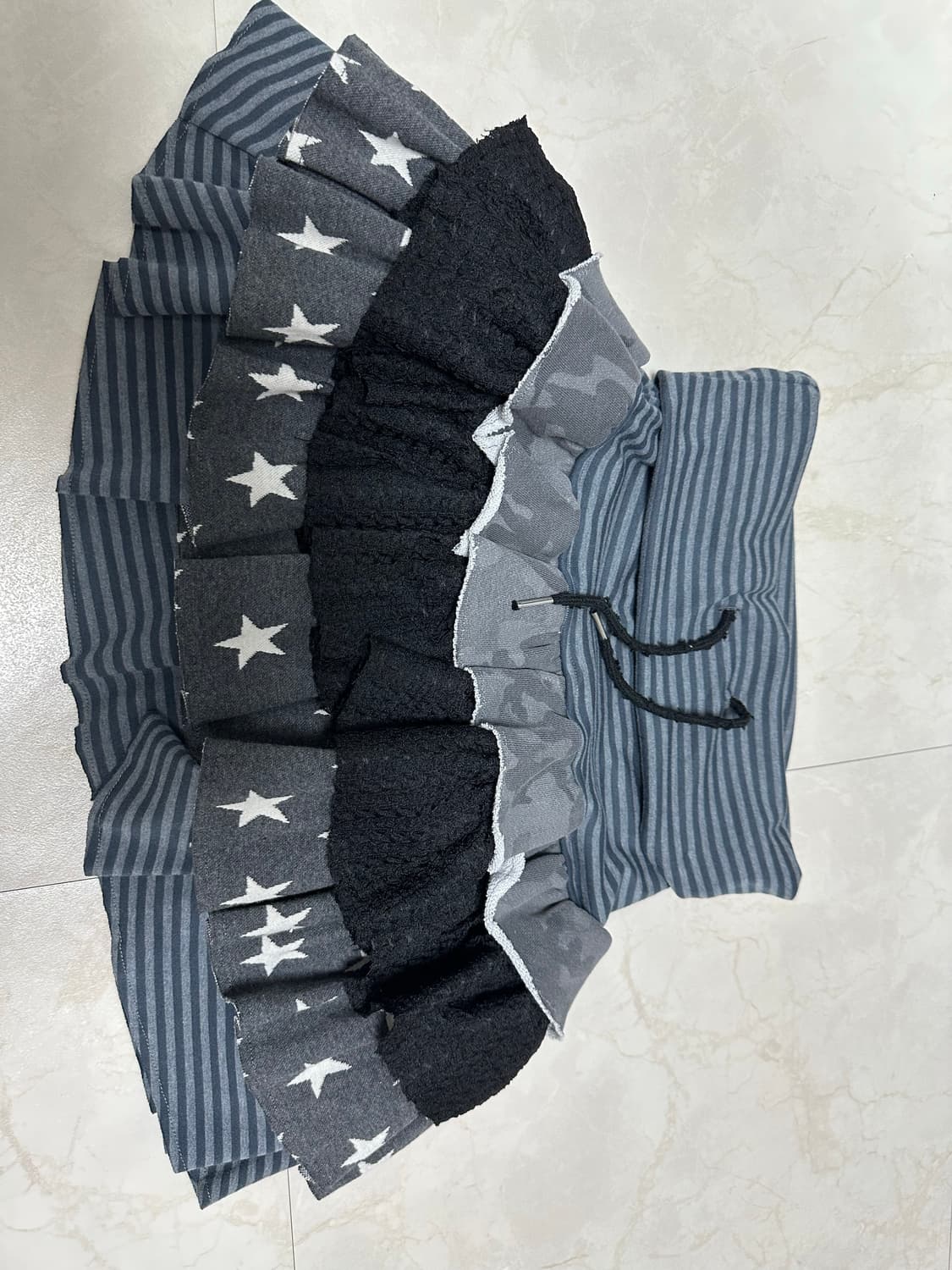 허그유어스킨 캉캉 레이어드 스커트 차콜 상품이미지2