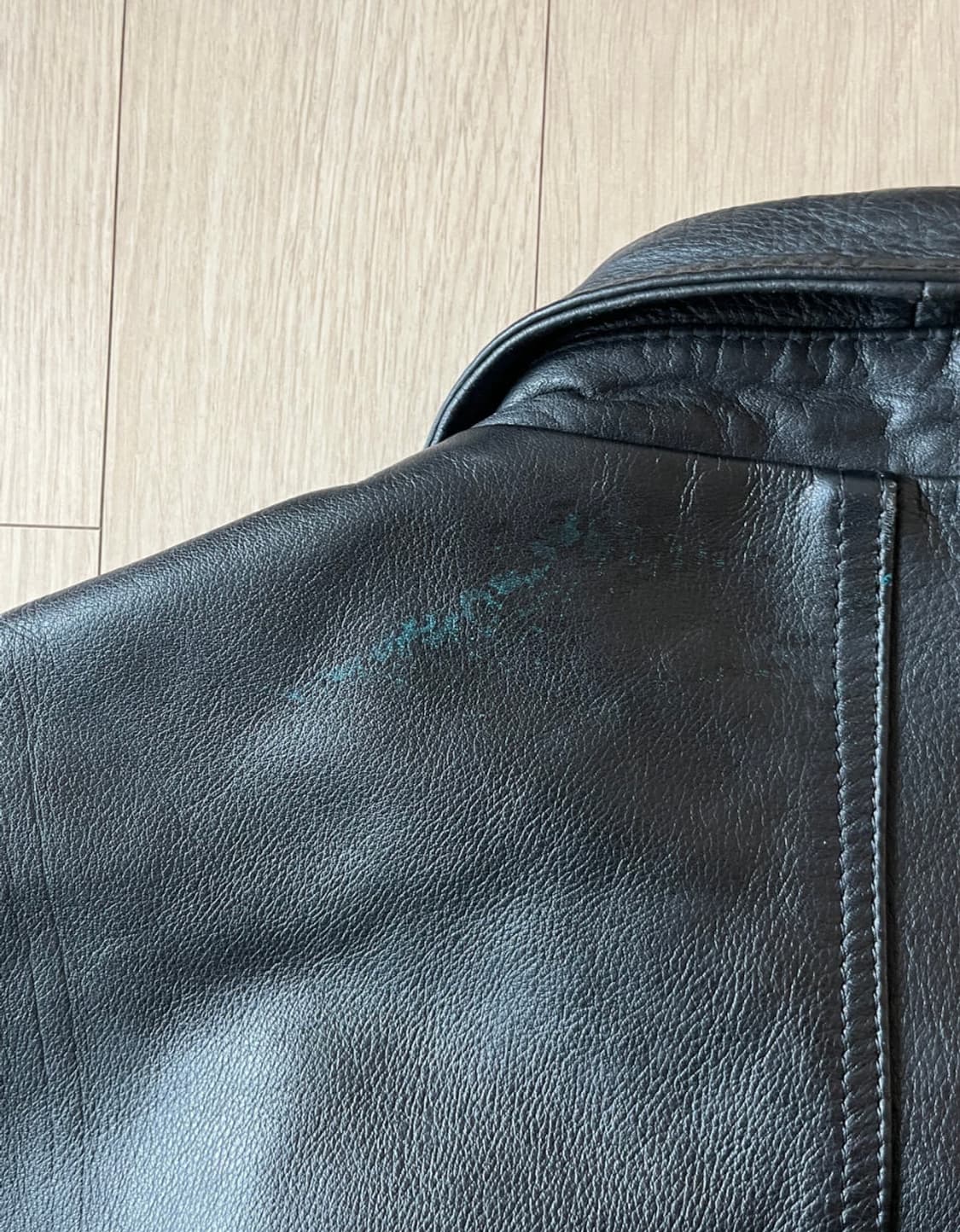 L)일본 빈티지 레더 코트 상품이미지9