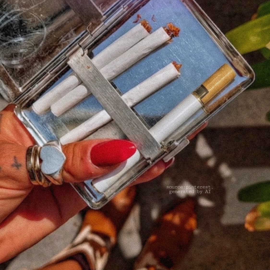 00s 시가렛 모티프 빈티지 가스라이터 상품이미지2