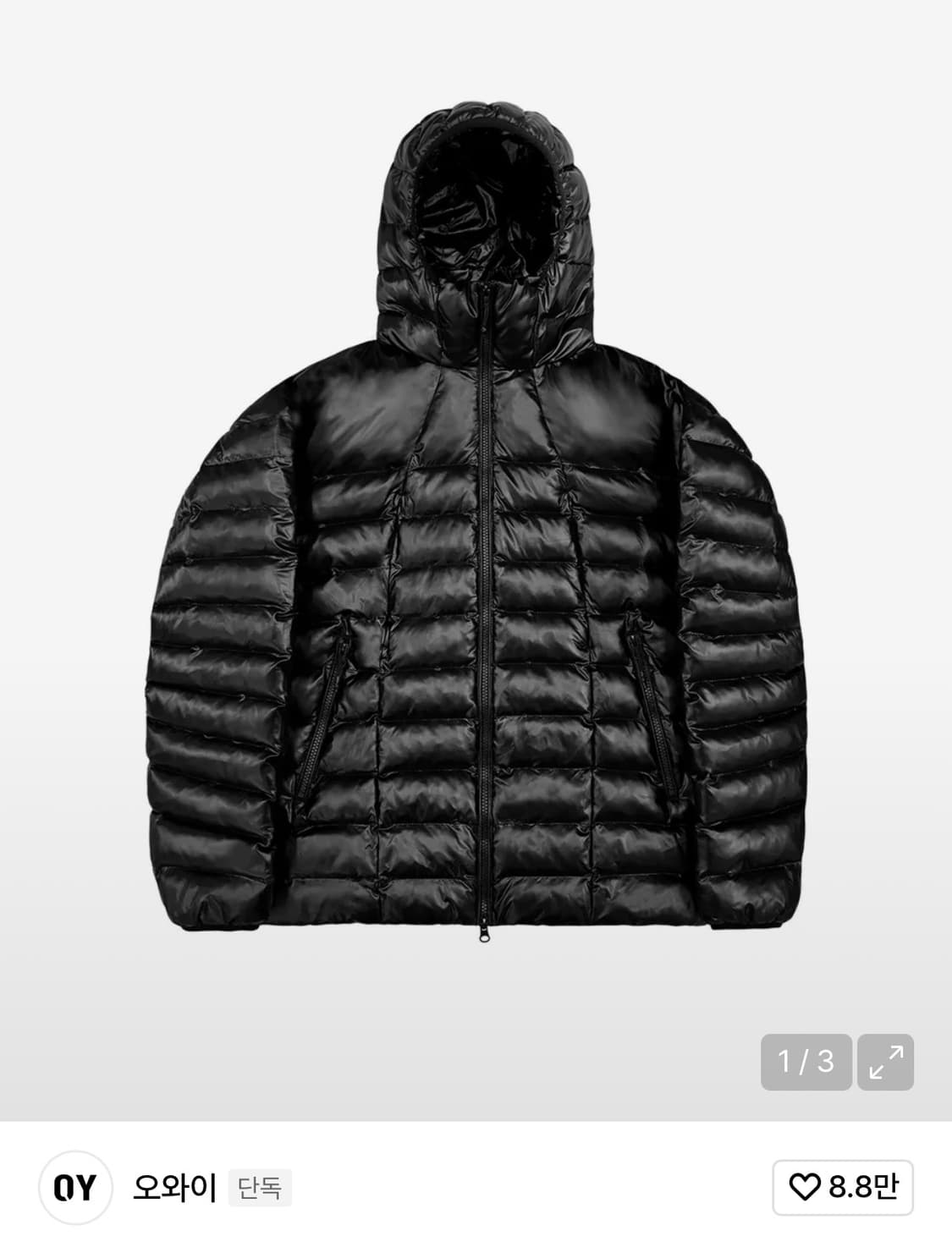오와이 CURVED ZIPPER LIGHTWEIGHT PUFFER JAC 상품이미지2