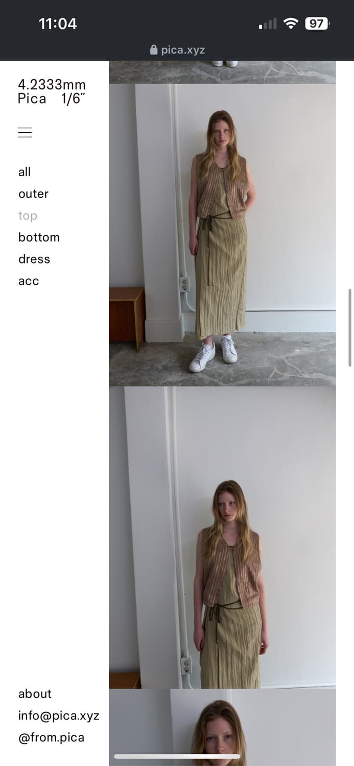 Pica classic one button vest 상품이미지2