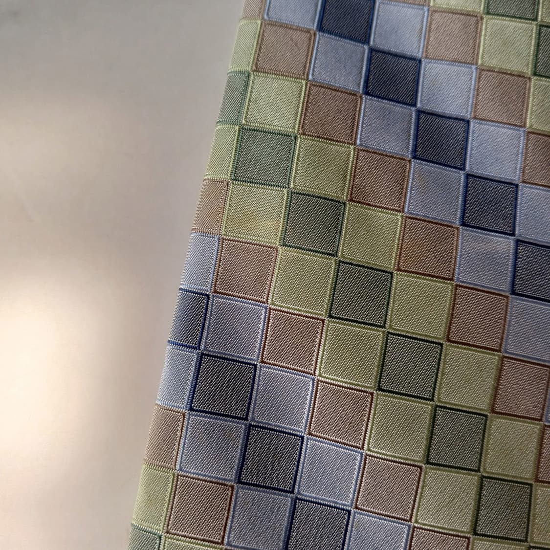 켈빈클라인 실크 그린 체크 넥타이 9.1cm A등급 A19834 상품이미지9