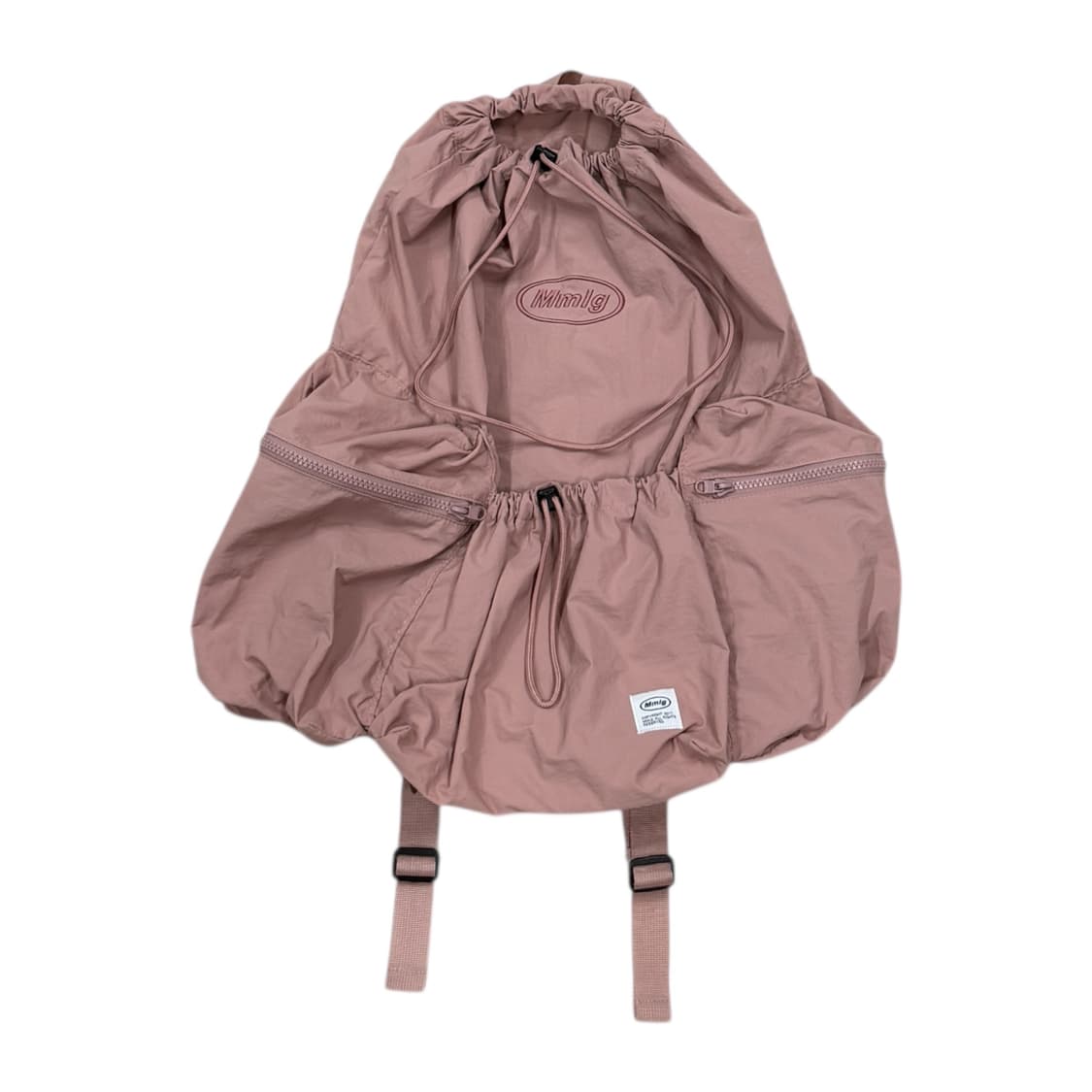 MMLG 나일론 드로우 스트링 럭색 백팩 가방 핑크 상품이미지1