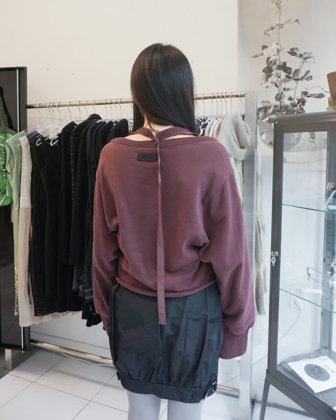 DIESEL cut-out layered strap sweatshirt 상품이미지2