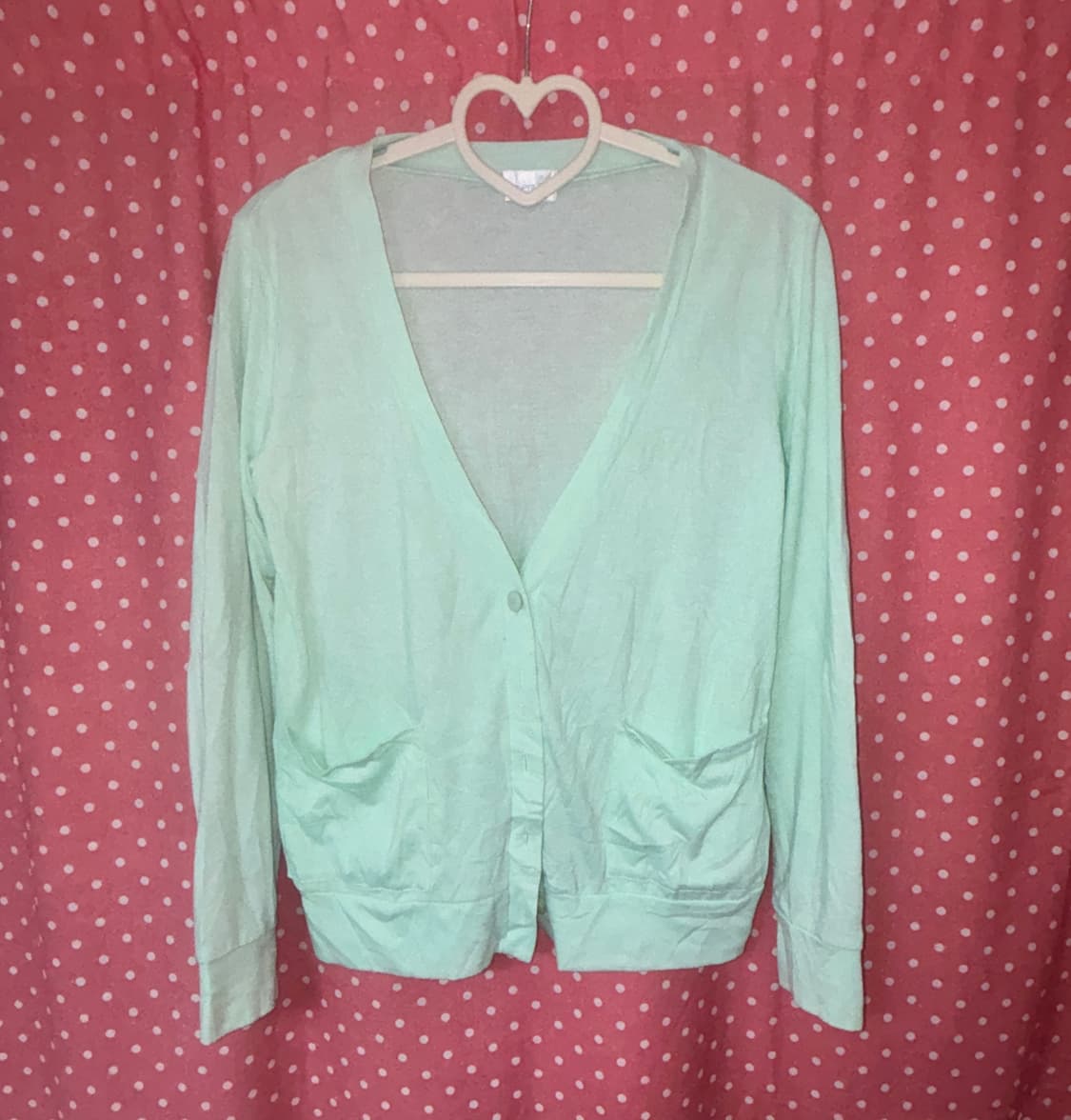 [firmiere] 민트 브이넥 가디건 상품이미지1