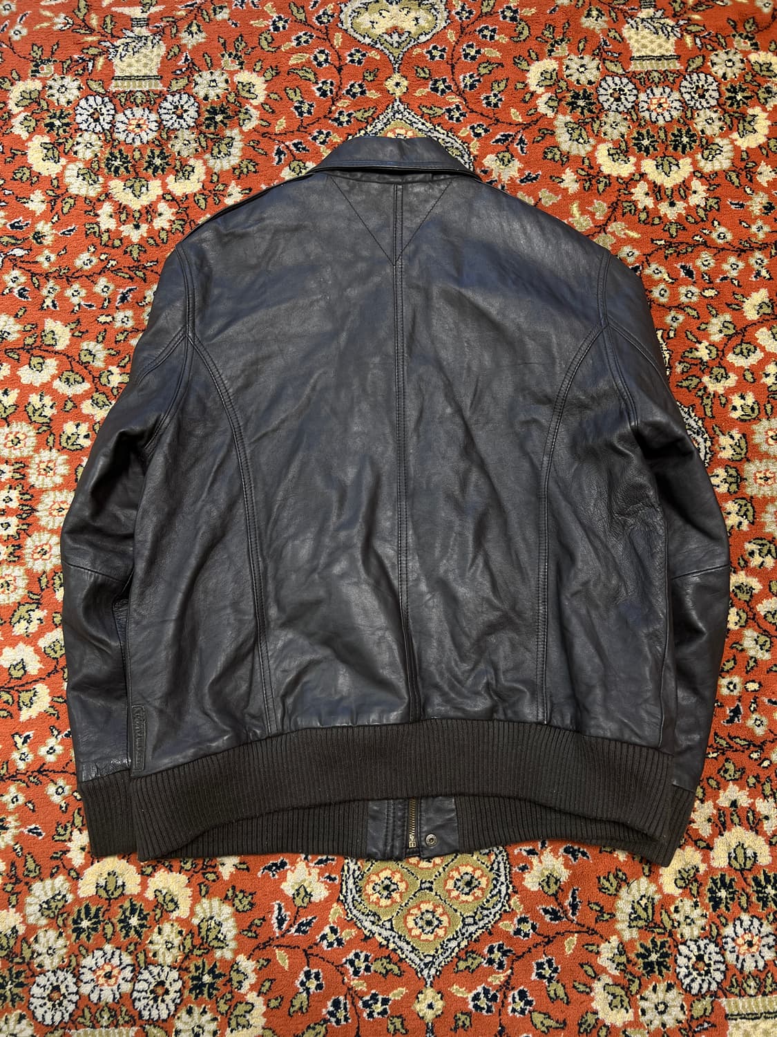 [L] 타미힐피거 A-2 빈티지 리얼레더 가죽자켓 다크브라운 상품이미지2