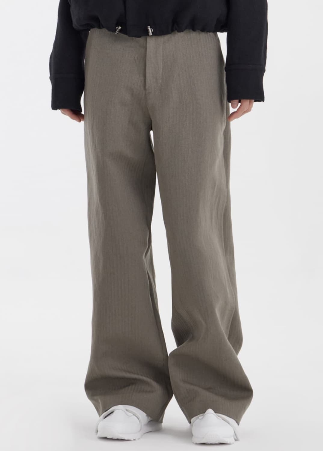 Omar Afridi 오마르 아프리디 헤링본 그레이 팬츠 (드리스반노튼 상품이미지1