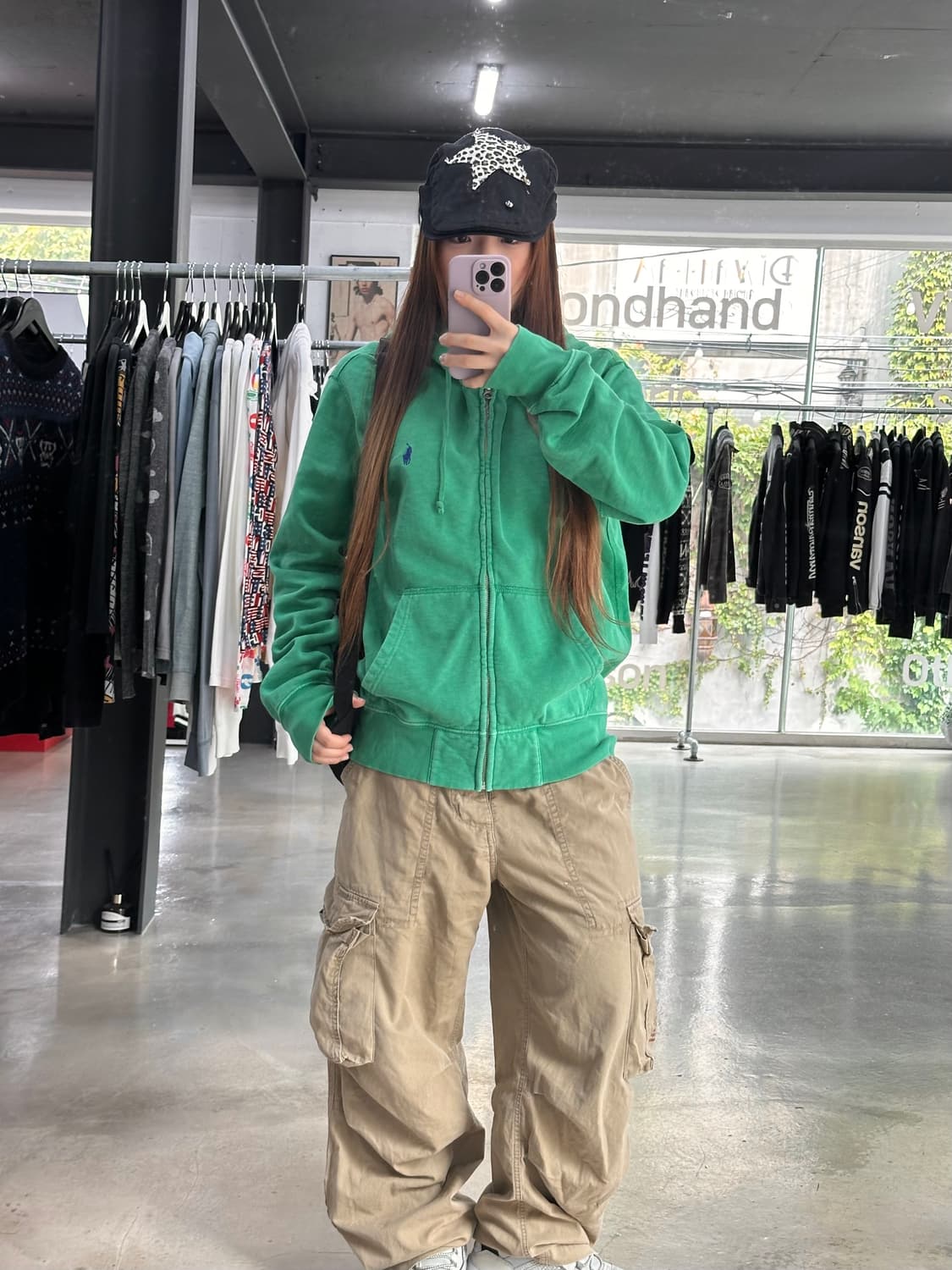 폴로랄프로렌 포니 그린 후드집업 상품이미지2