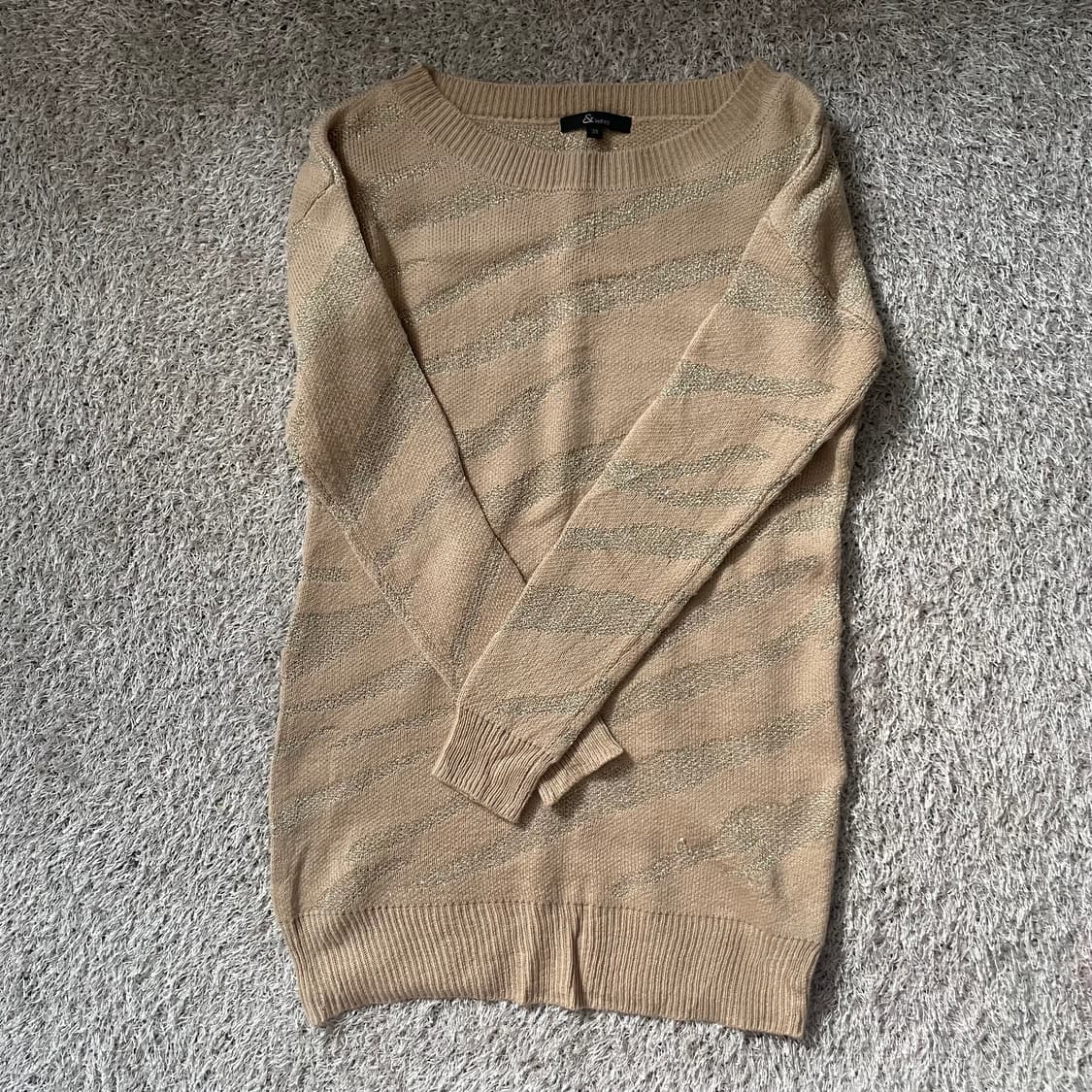 갸루 지브라 브라운 펄 니트 원피스 상품이미지6