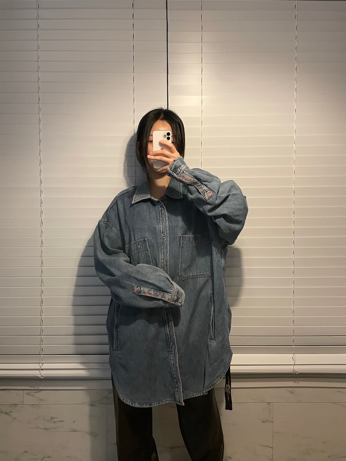 디젤 디스트로이드 레이어드 셔츠 자켓 상품이미지3