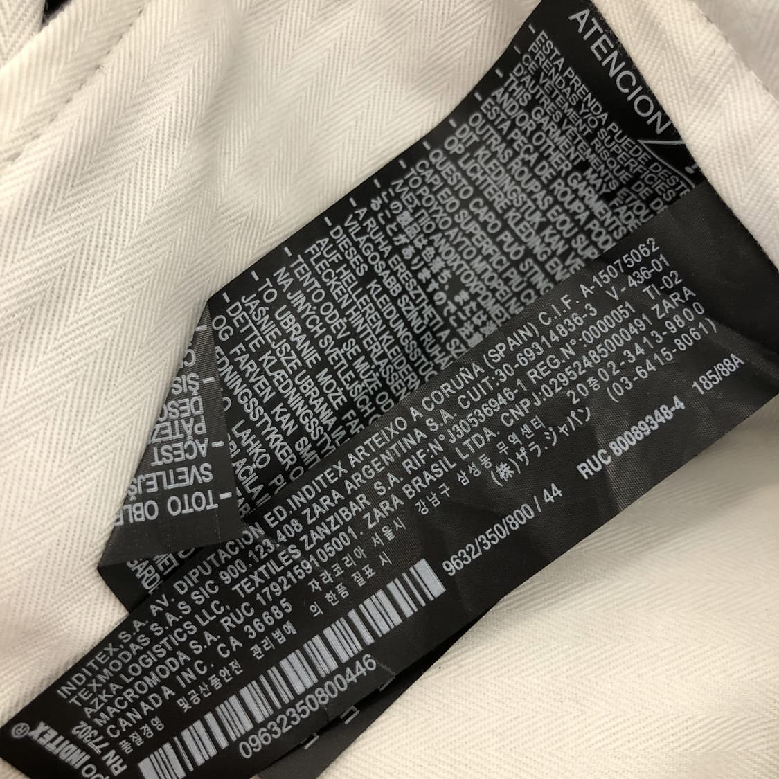 자라 (새상품) 테일러드 치노팬츠 34-35 인치 상품이미지7