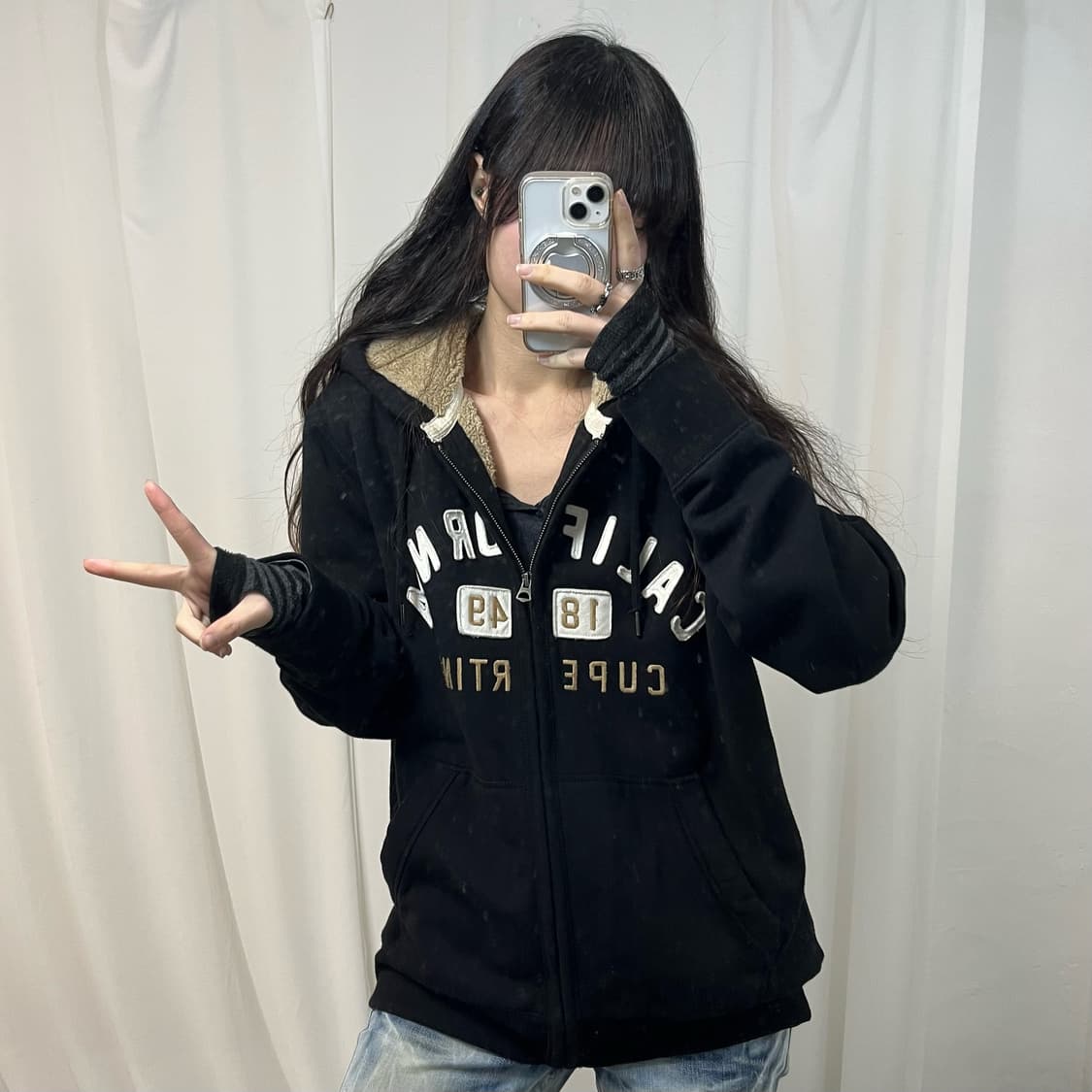 Who.A.U Black Fleece Hoodie Zip-up 상품이미지2