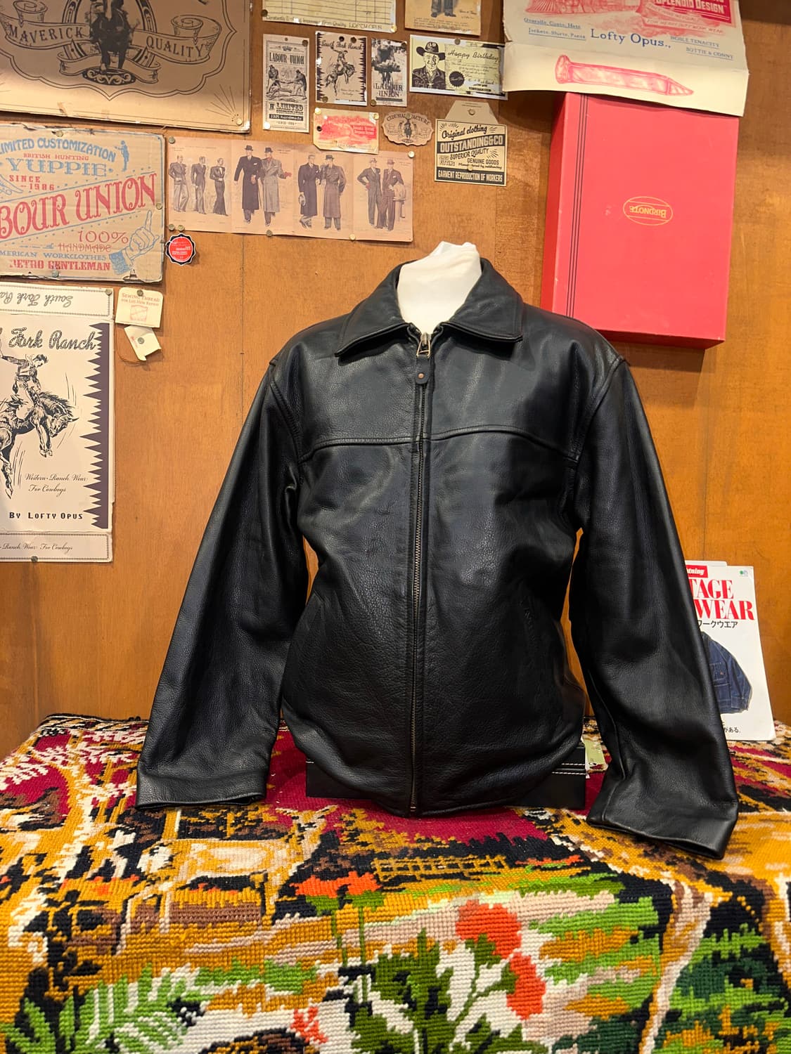 ( L-XL ) 가죽자켓 레더자켓 워크웨어 아메카지 스포츠가죽자켓 상품이미지1