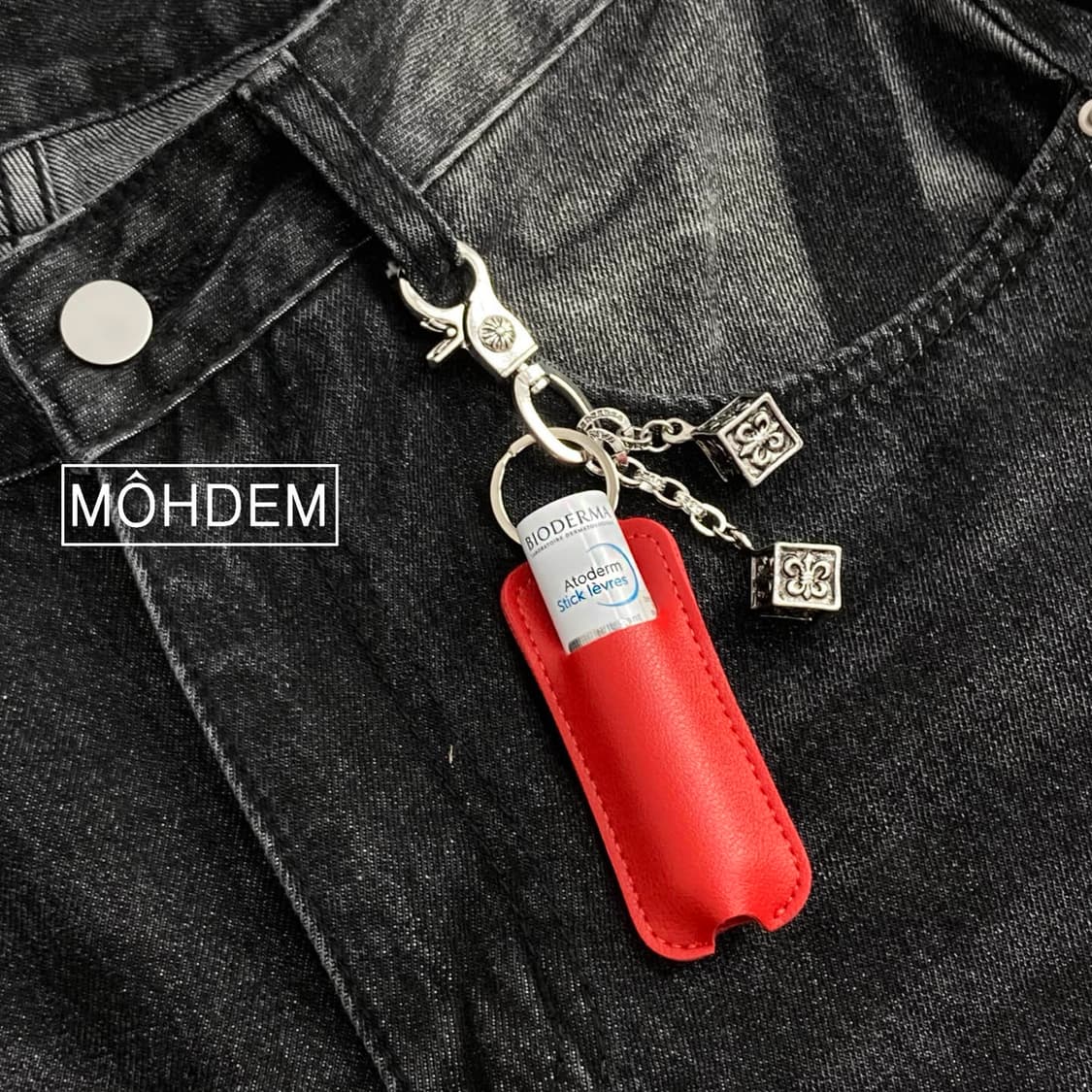 [Unsex] 립밤 케이스 크롬주사위 키링 열쇠고리 상품이미지1