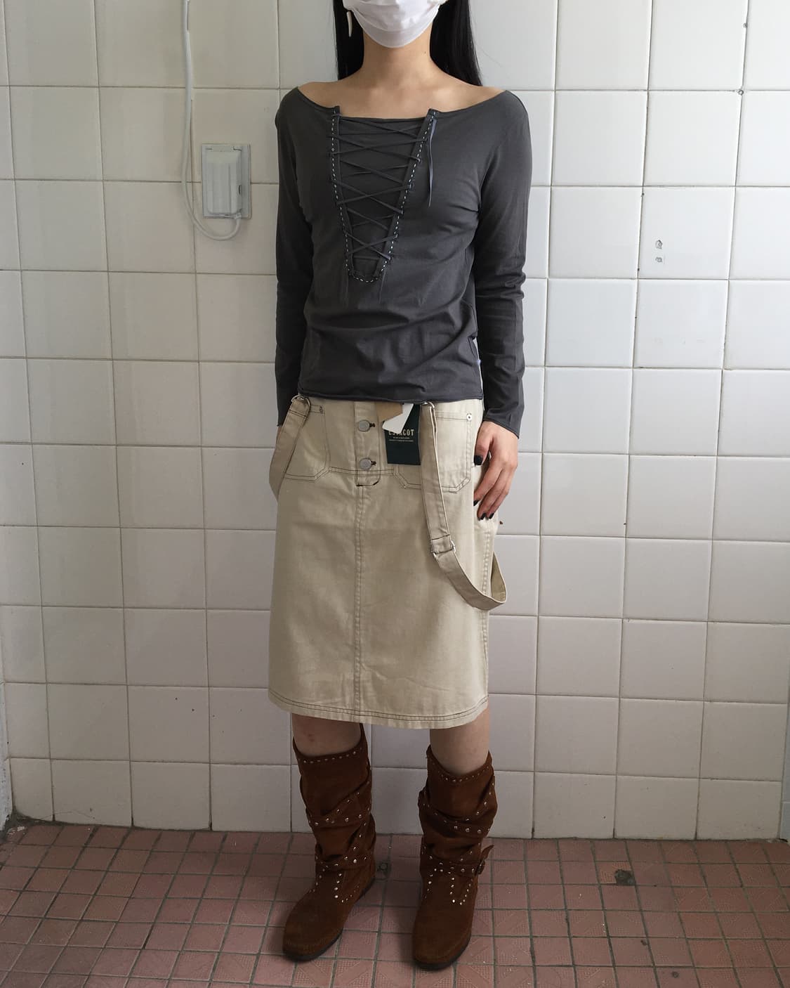 Lace up point sleeve 상품이미지6