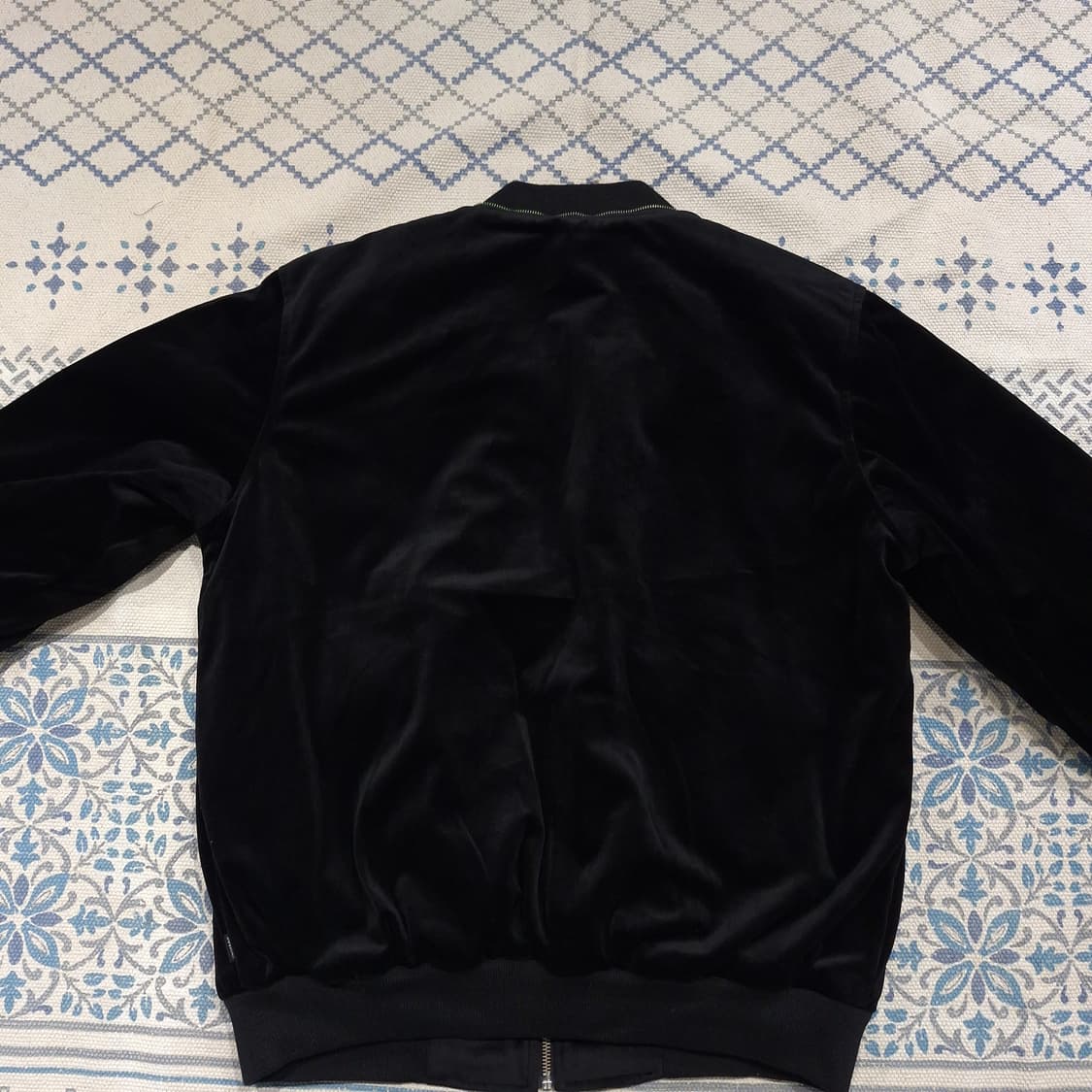 UNDERAIR 언더에어 블랙 호랑이 자수 벨벳 벨루아 스카잔 블루종 L 상품이미지8