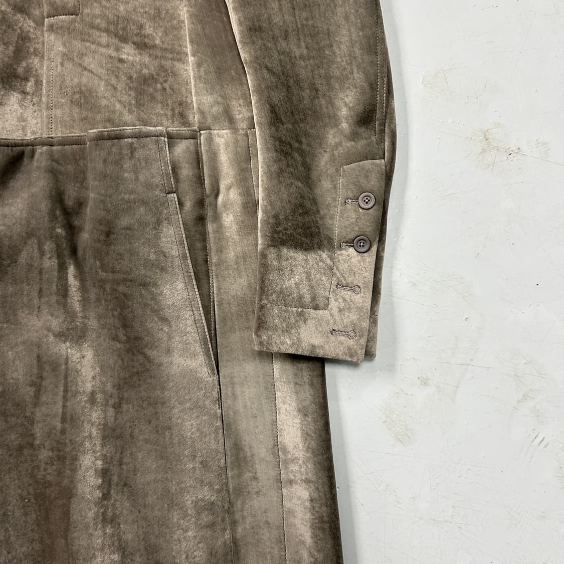 릭오웬스 15FW SPHINX 벨벳 코트  상품이미지4