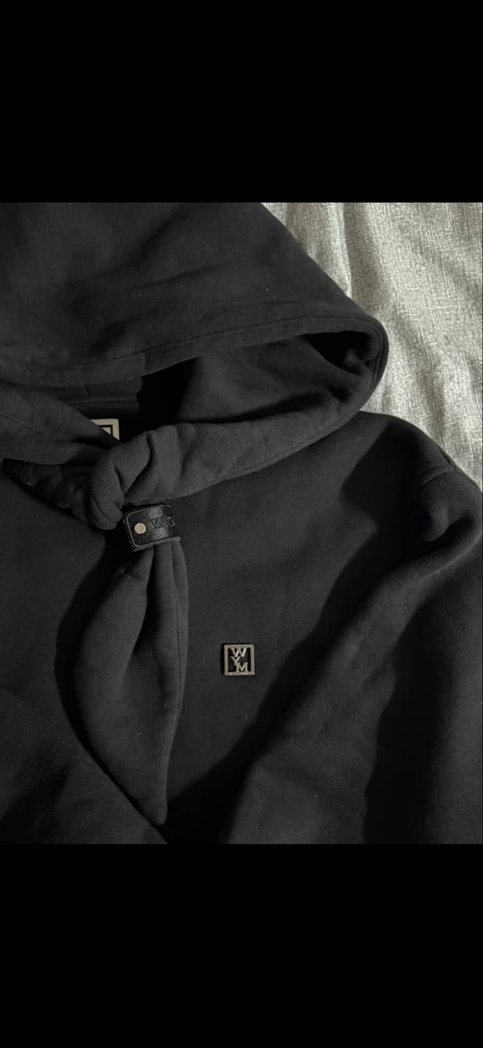 우영미 블랙 매듭 디테일 후드티 48사이즈 새상품급 상품이미지2