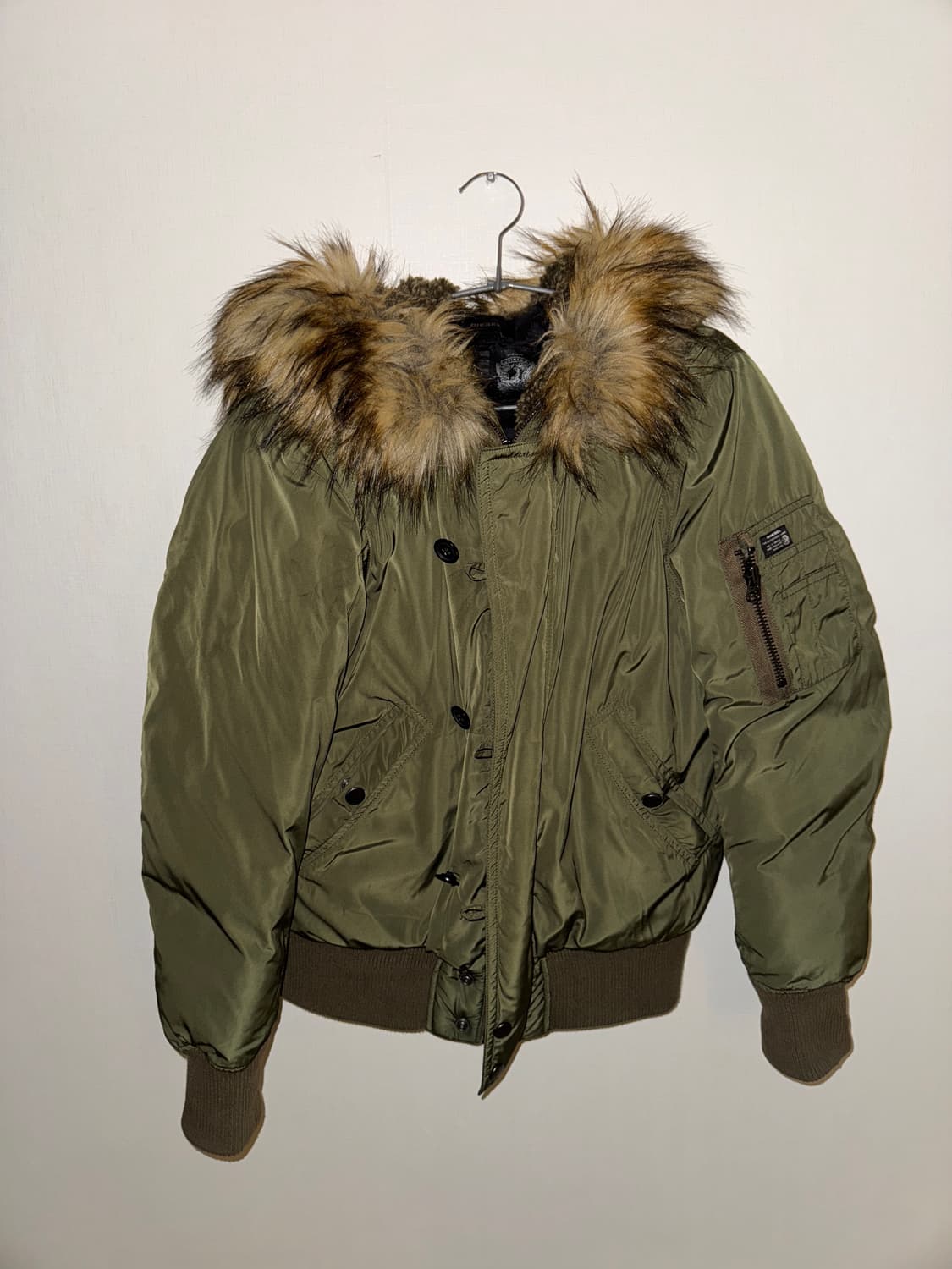 디젤 퍼 후드 봄버자켓 상품이미지4