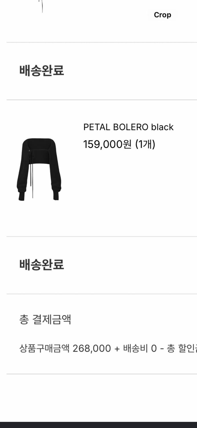 페인오어플레져 Petal Bolero 블랙 색상 상품이미지2