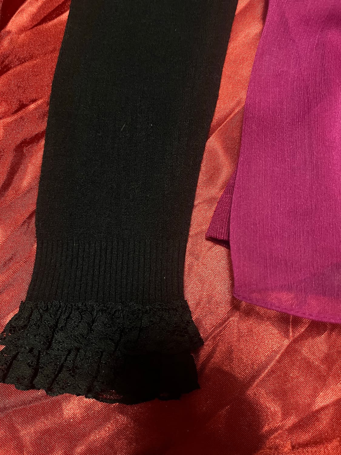 갸루 핫핑크 장미 디테일 나시 빈티지 상품이미지3