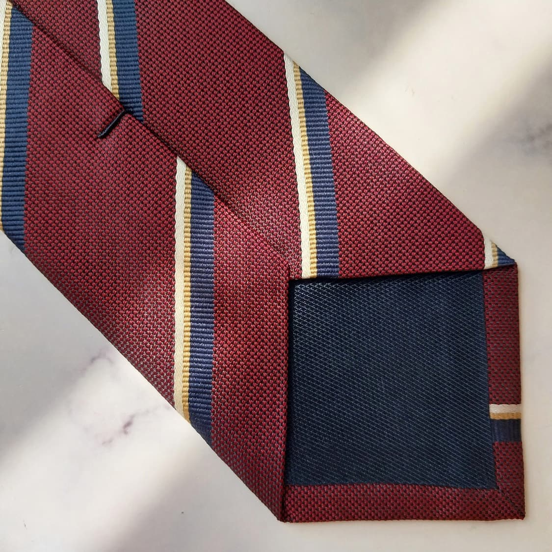 웅가로 실크 와인 스트라이프 넥타이 8cm A+등급 K2365 상품이미지7