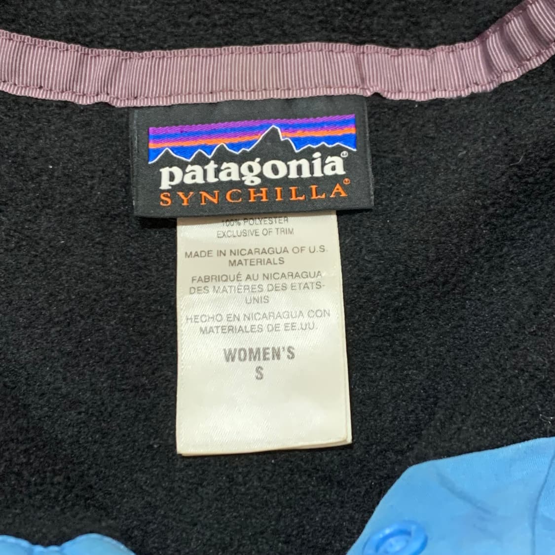 Patagonia 신칠라 스냅티 블랙/블루 w(s) 상품이미지7