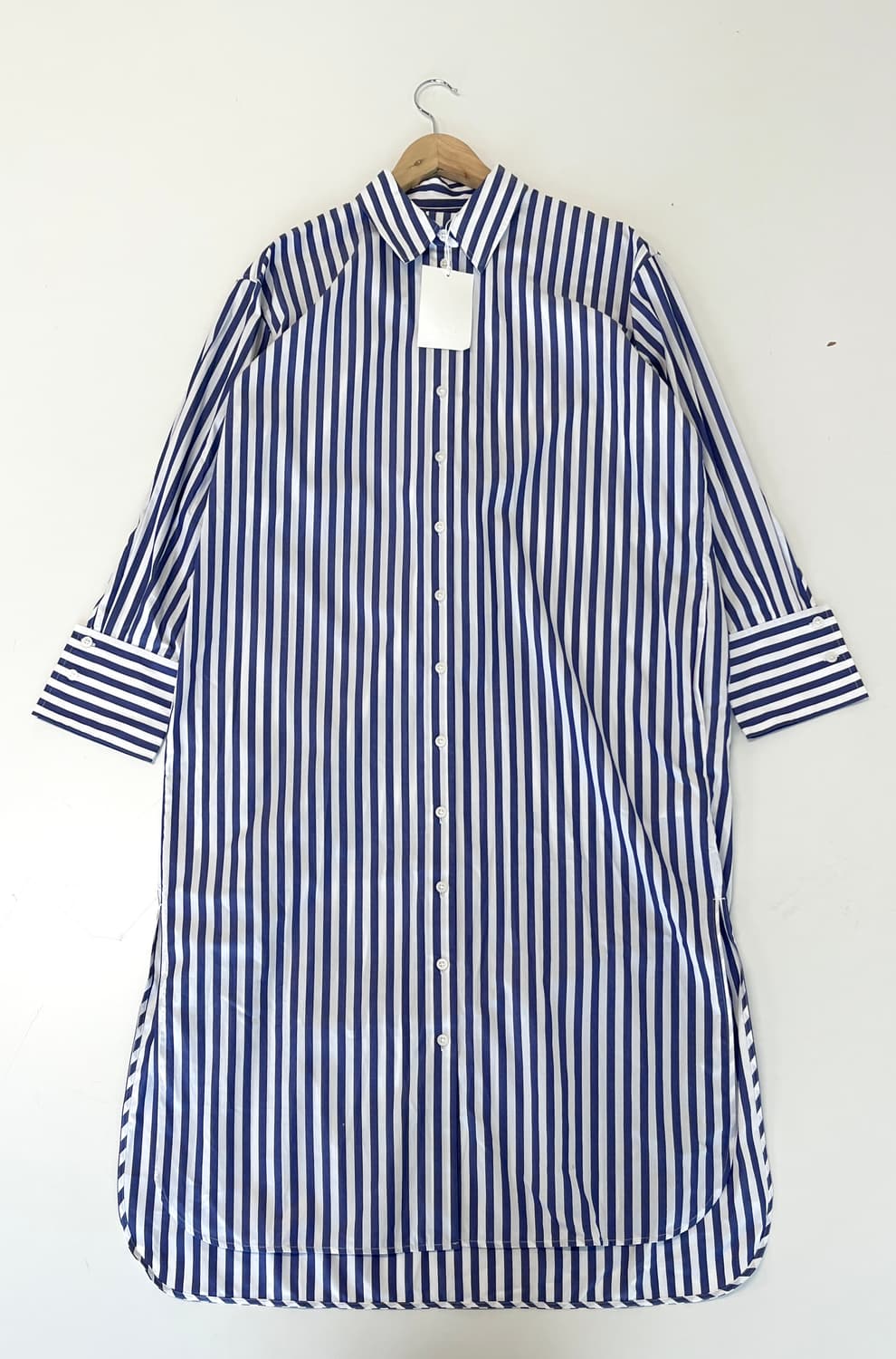 코스 스트라이프 롱 셔츠 블루/화이트 40 상품이미지1