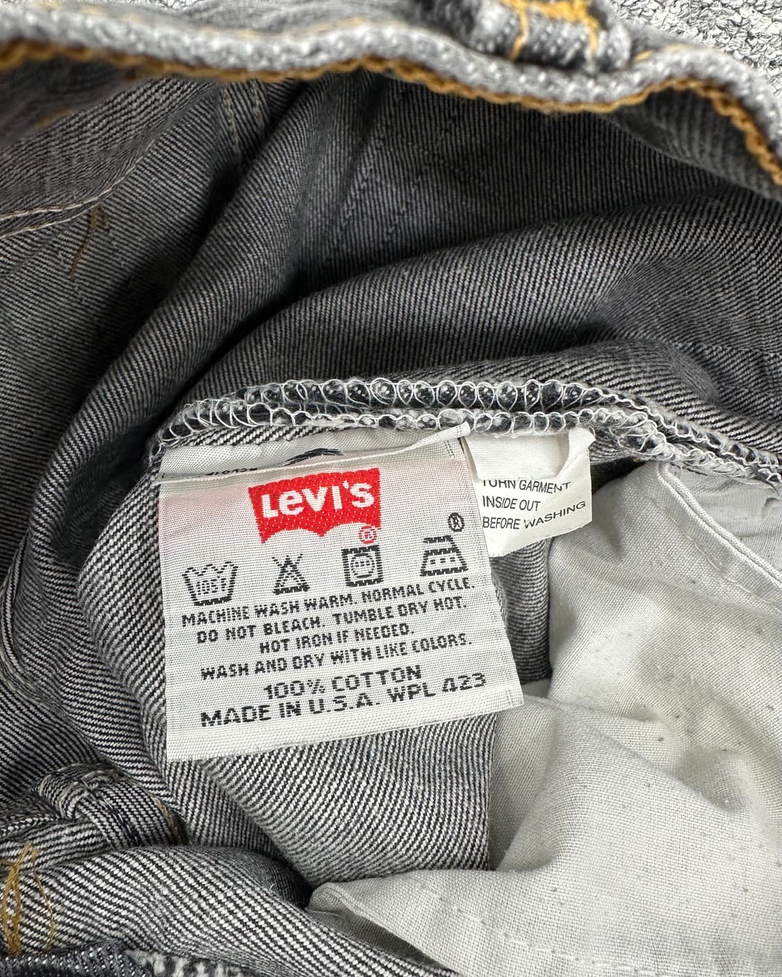 (허단40)90'S 리바이스 USA 501 흑청-M1516 상품이미지4