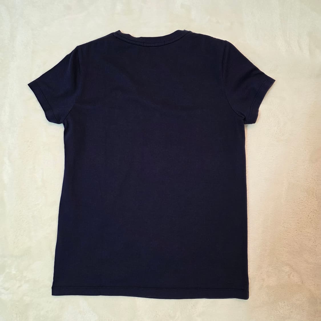 (100)여성 라코스테 슬림 브이넥 반팔 티셔츠 네이비 상품이미지3