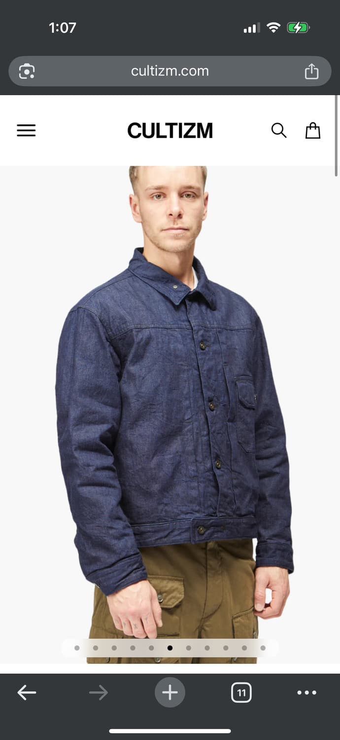 엔지니어드가먼츠 10oz 트러커 자켓 m 상품이미지5