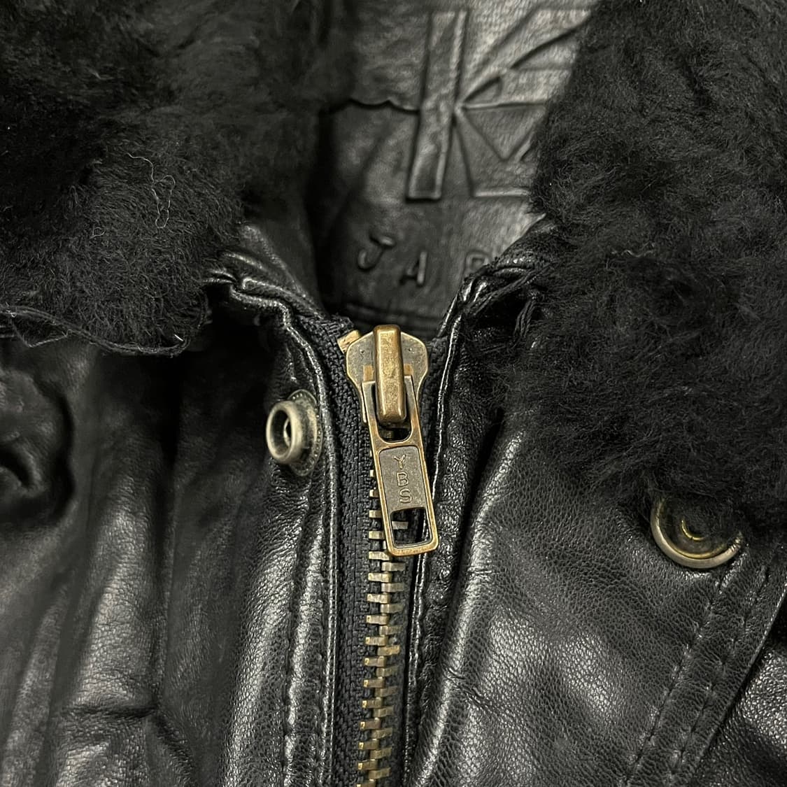 [정품/L] KENZO 겐조 블랙 가죽 무스탕 자켓 b19 상품이미지7