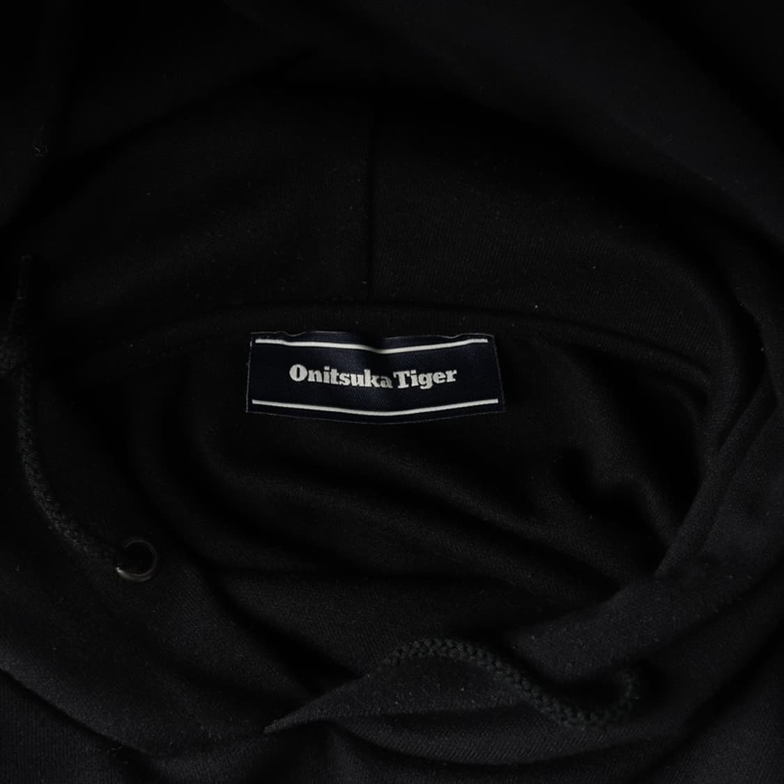 오니츠카타이거 블랙 자수 로고 반팔 후드티 S 상품이미지5