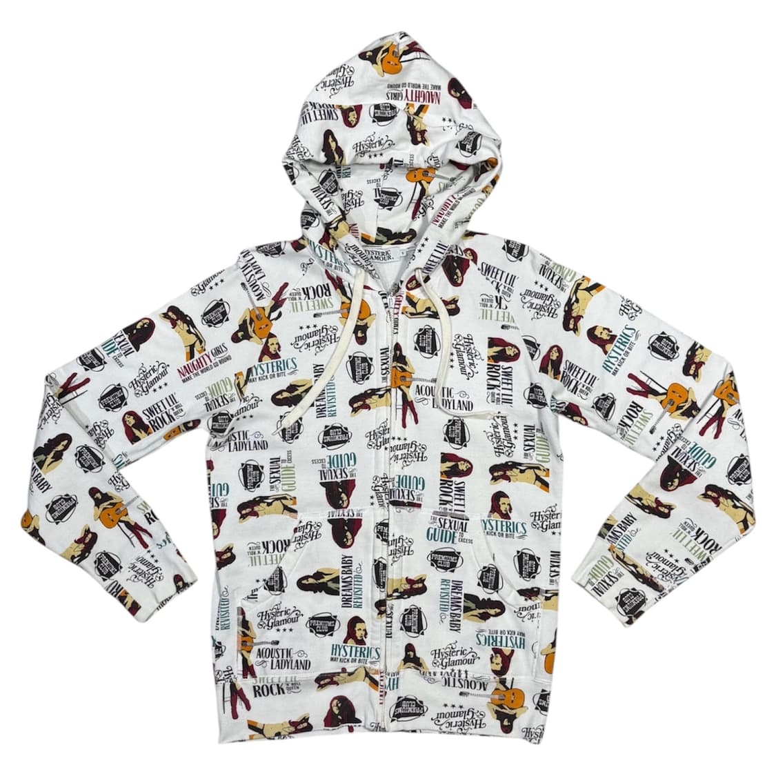 히스테릭 글래머 기타 치는 히스걸 패턴 후드 집업 자켓 상품이미지1