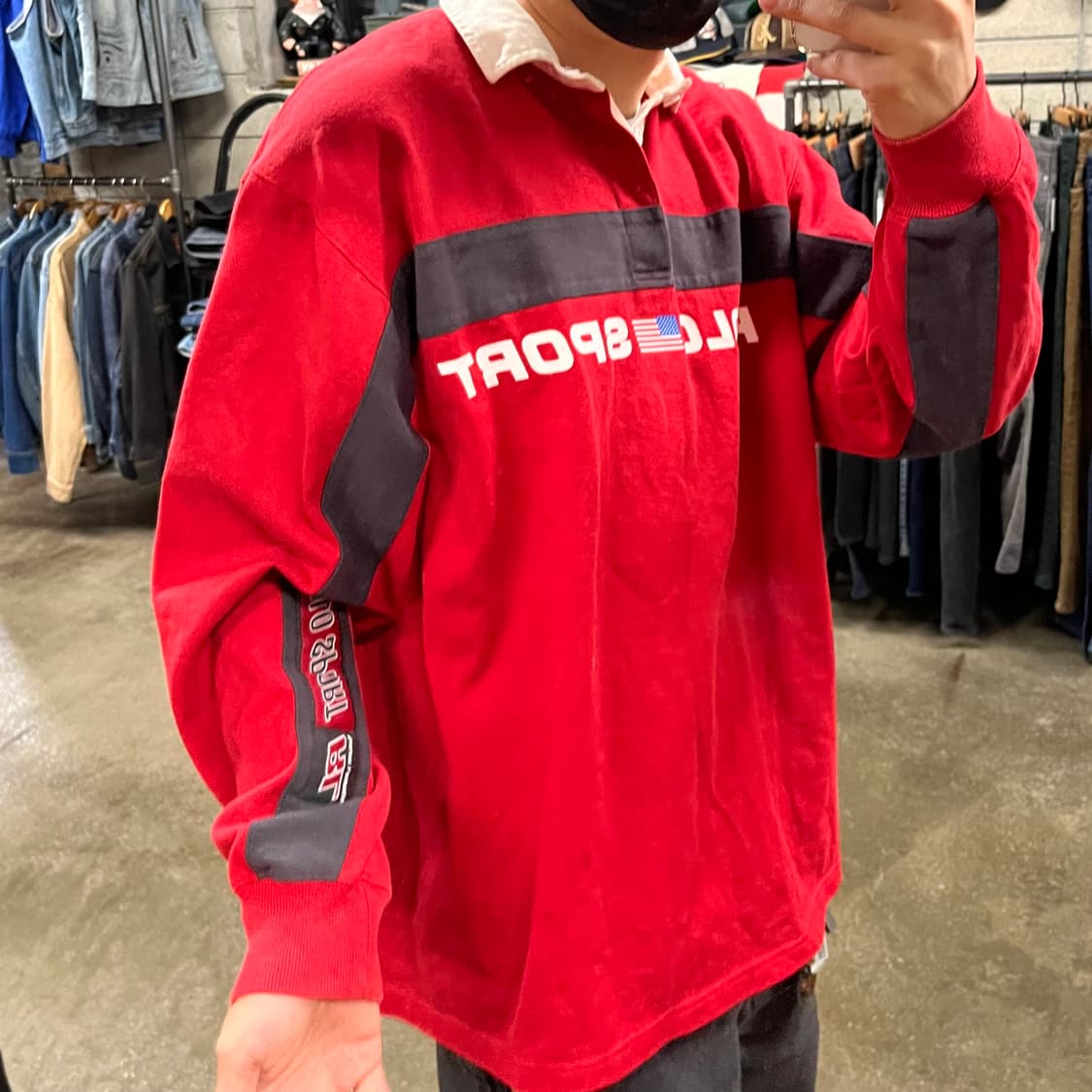 90s 폴로스포츠 스펠아웃 럭비 셔츠 (110) 상품이미지7