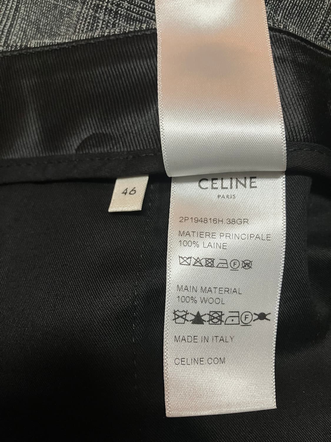 Celine 셀린 - 23Aw 글렌체크 플레어 슬랙스 상품이미지6