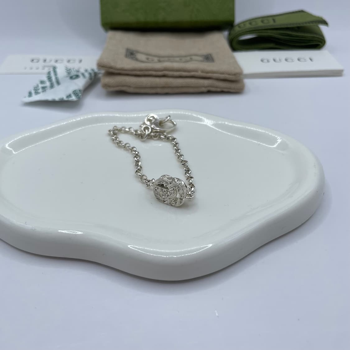 구찌 실버 팔찌 17호 GG 마몽 브레이슬릿 상품이미지3
