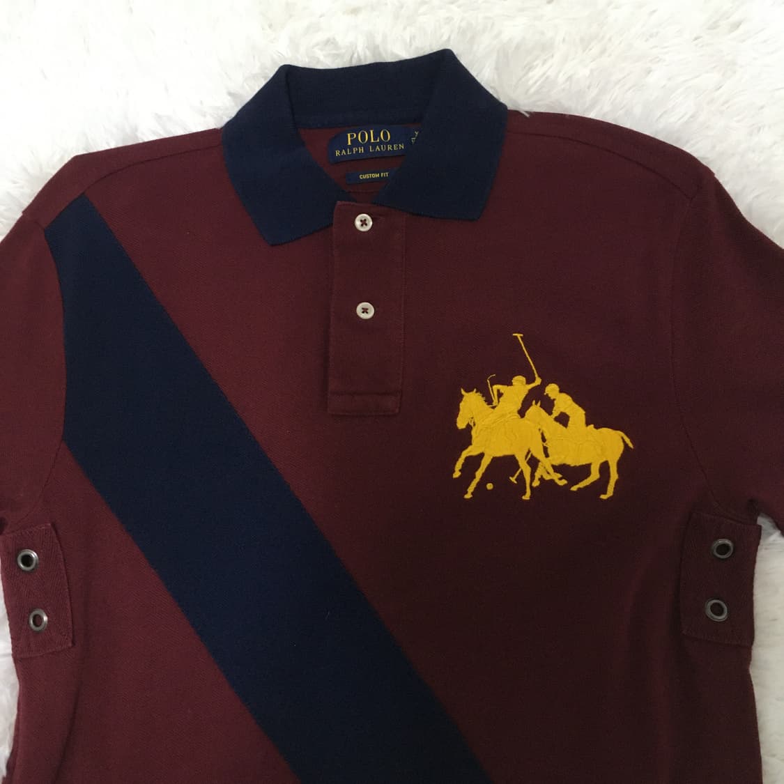 빈티지 폴로 네이비 딥레드 빅포니 반팔 y2k 스트릿 갸루 펑키 상품이미지4
