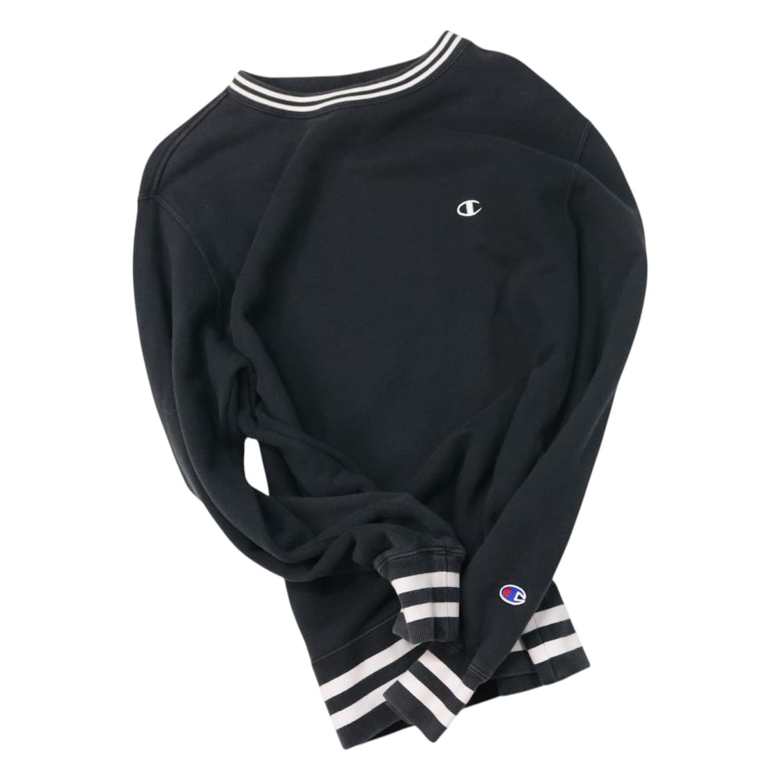 챔피온 빈티지 스트라이프 시보리 블랙 스웻셔츠 (L) 상품이미지1
