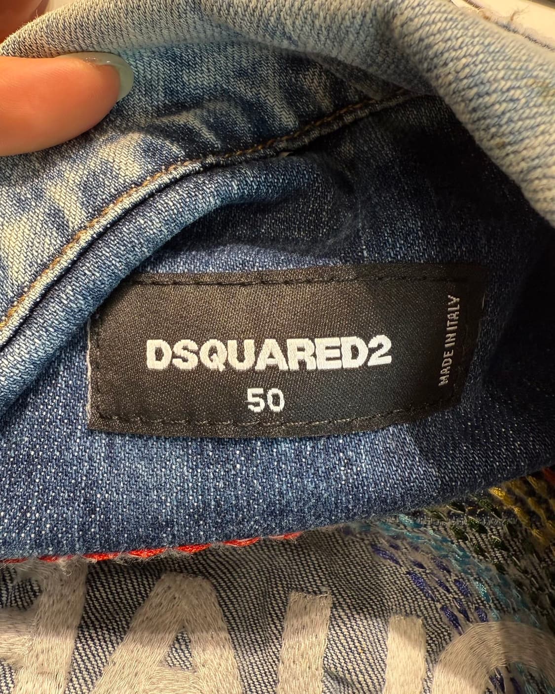 디스퀘어드2 데님 레인보우 자수 자켓  상품이미지8