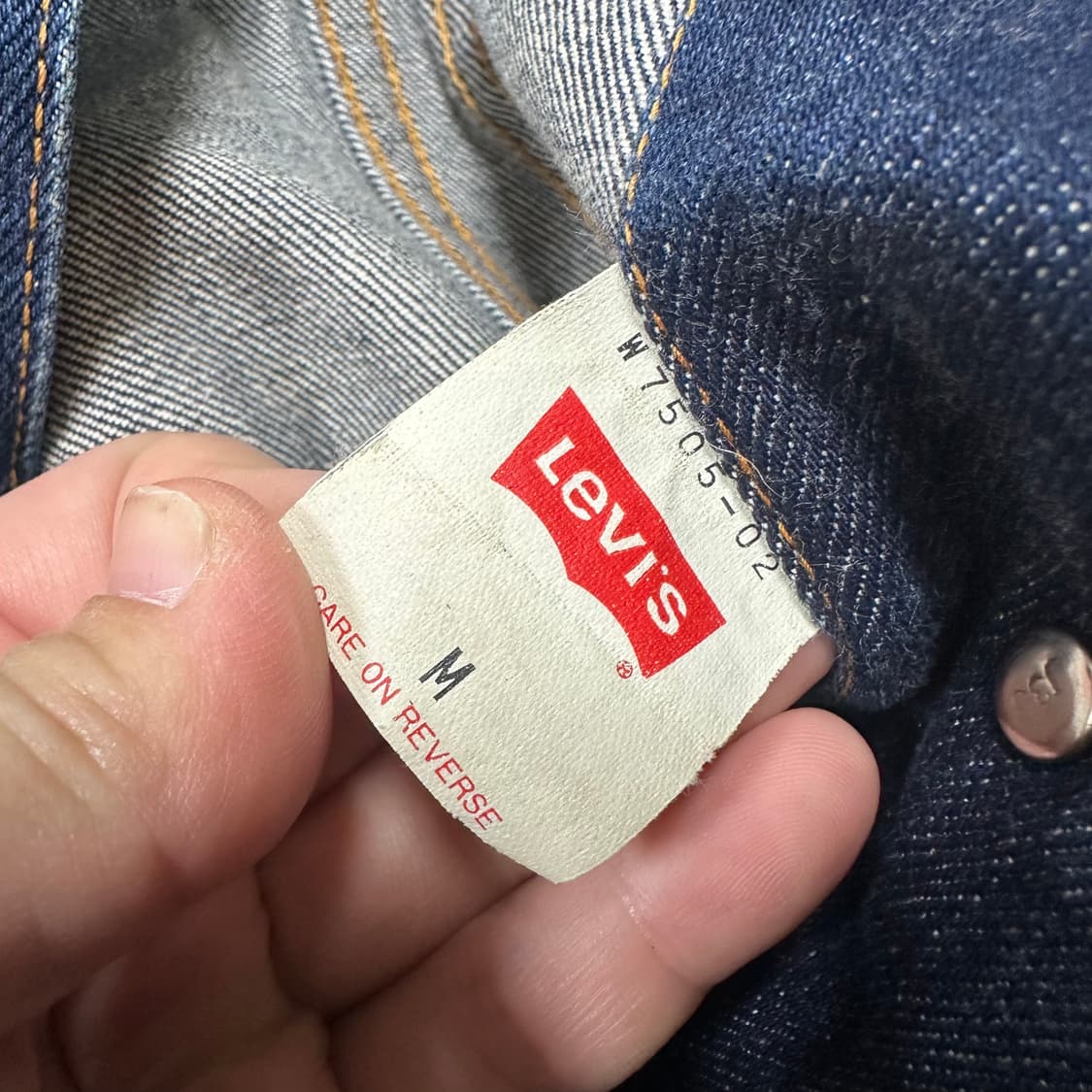 ✨ (바배) 리바이스 W7505 재팬 데님 자켓 상품이미지4