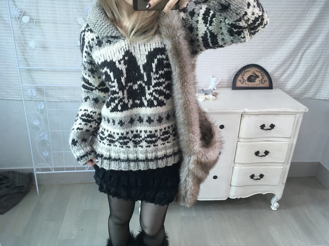 빈티지 코위찬 해비울 니트 상품이미지1