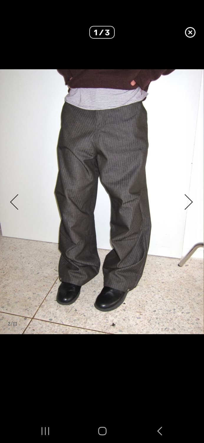 리이리 헤링본 스트라이프 팬츠 상품이미지1